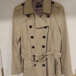 Gabardine raincoat, hip length